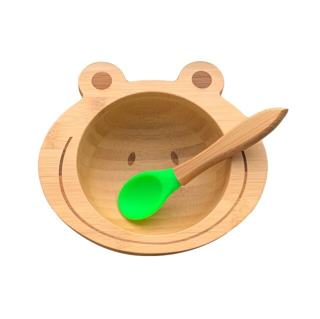 Bamboo Baby Plate Feeding Bowl